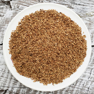loose leaf organic aniseed tea in resealable kraft packaging