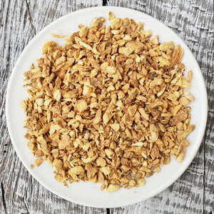 organic ginger root tea packaged in resealable pouches