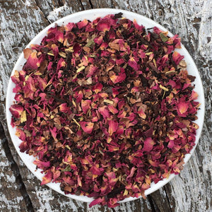 Organic, loose leaf chocolate rose tea