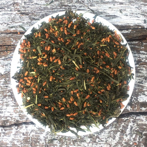 Organic Genmaicha loose leaf tea – green tea with roasted rice